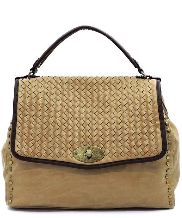 Woven Satchel Handbag