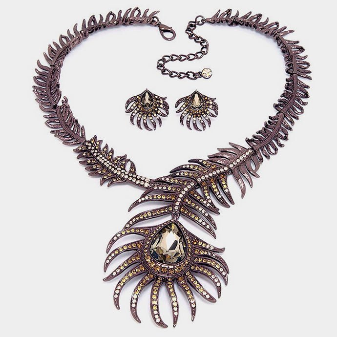Scorpion Necklace-Clear Bronze